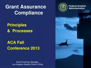 Grant Assurance	Compliance