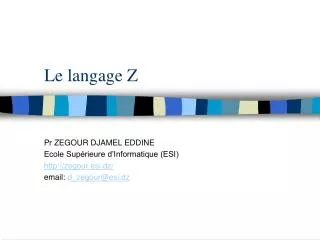 le langage z