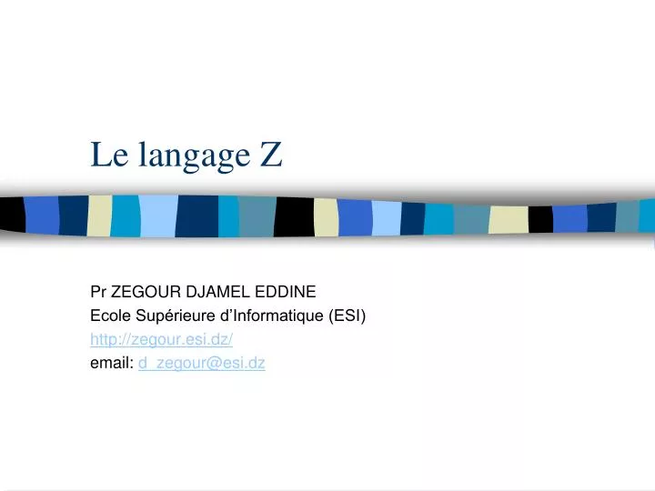 le langage z