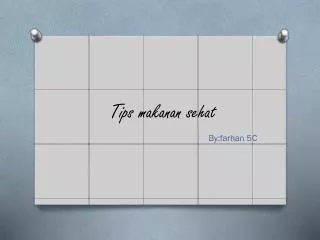 tips makanan sehat