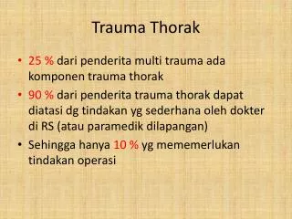 trauma thorak