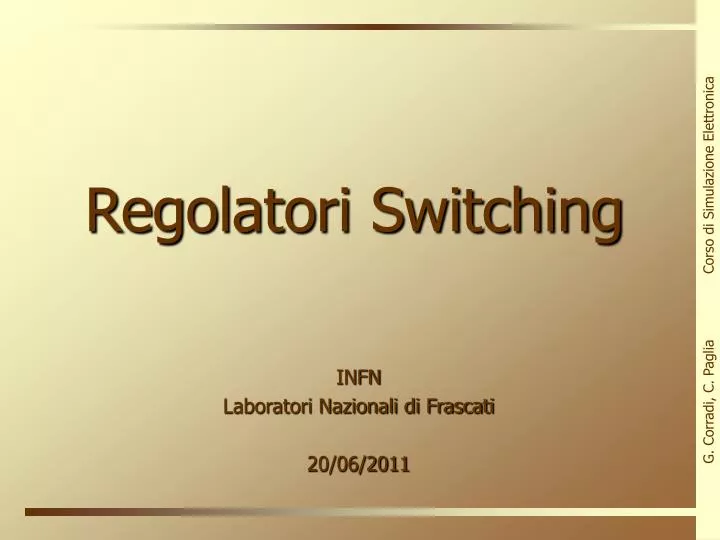 regolatori switching