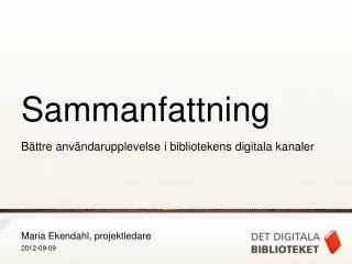 sammanfattning