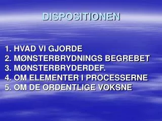 dispositionen