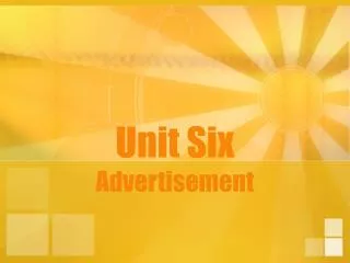 Unit Six Advertisement
