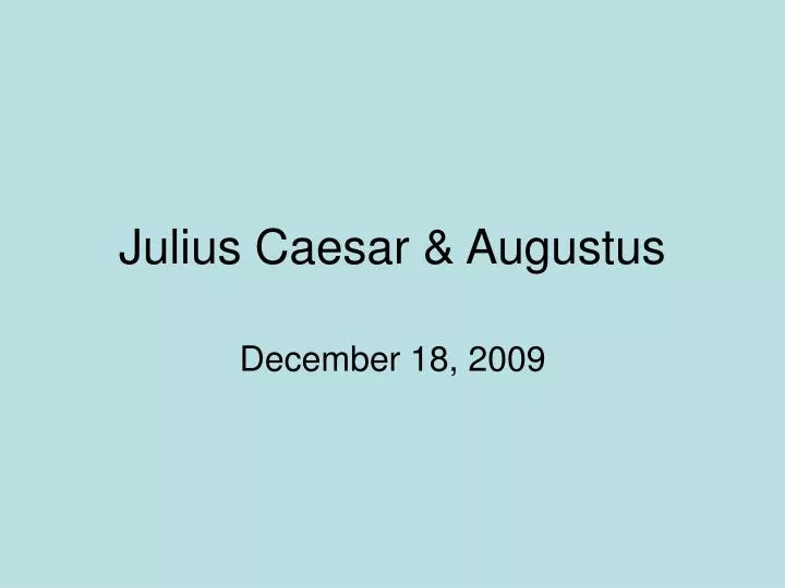 julius caesar augustus