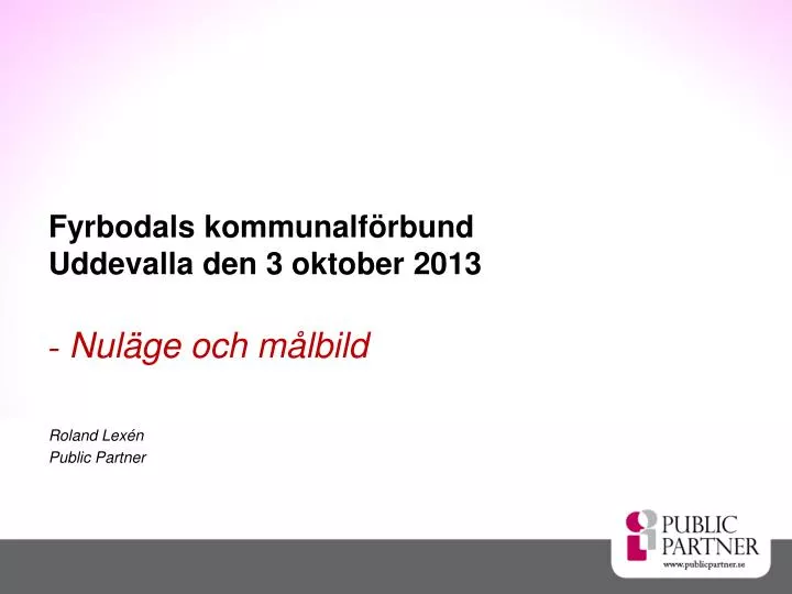 fyrbodals kommunalf rbund uddevalla den 3 oktober 2013 nul ge och m lbild