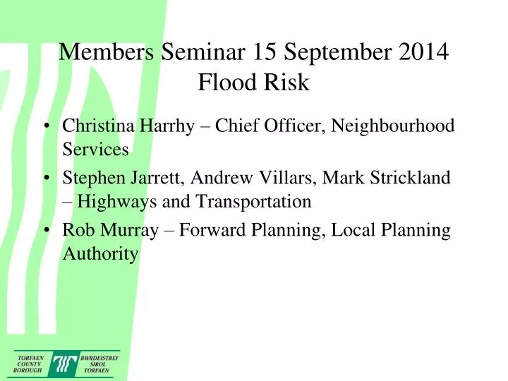 members seminar 15 september 2014 flood risk