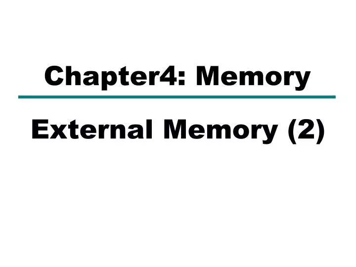 external memory 2