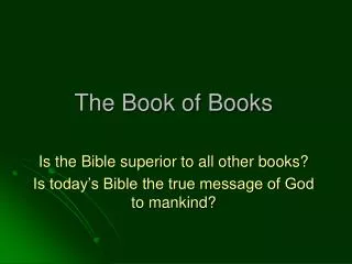 The Book of Books