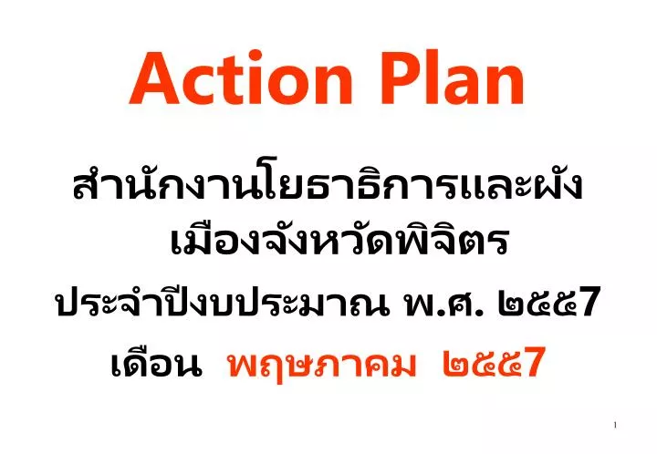 action plan