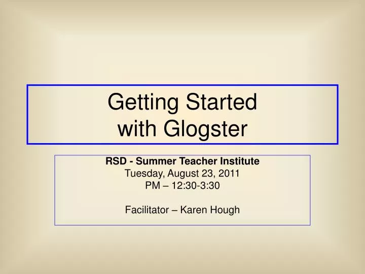 getting started with glogster