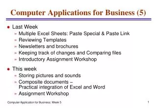Computer Applications for Business (5)