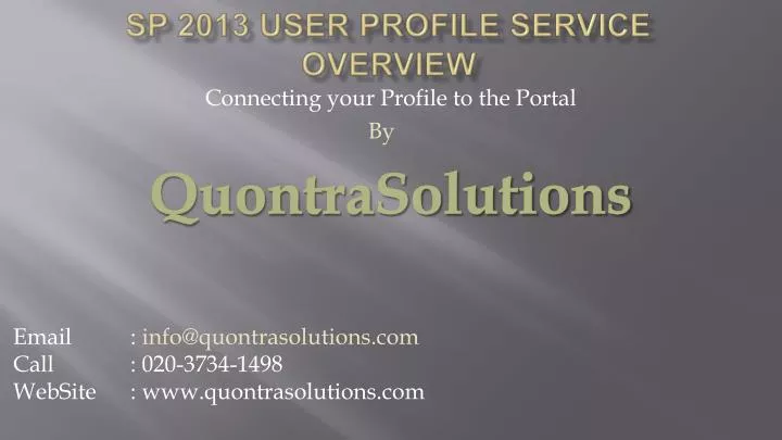 sp 2013 user profile service overview