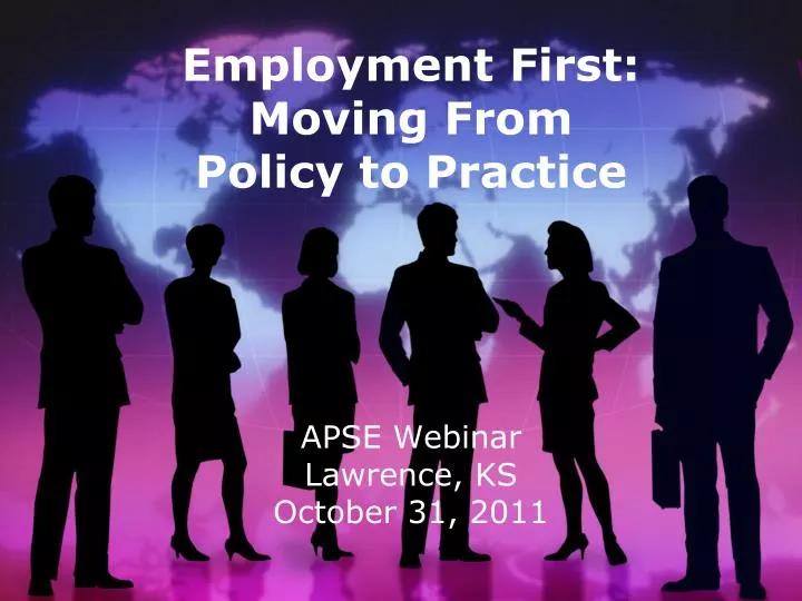 employment first moving from policy to practice