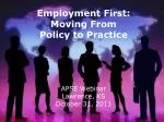 Employment First: Strategies for Policy Advocacy in Kansas - slide 1