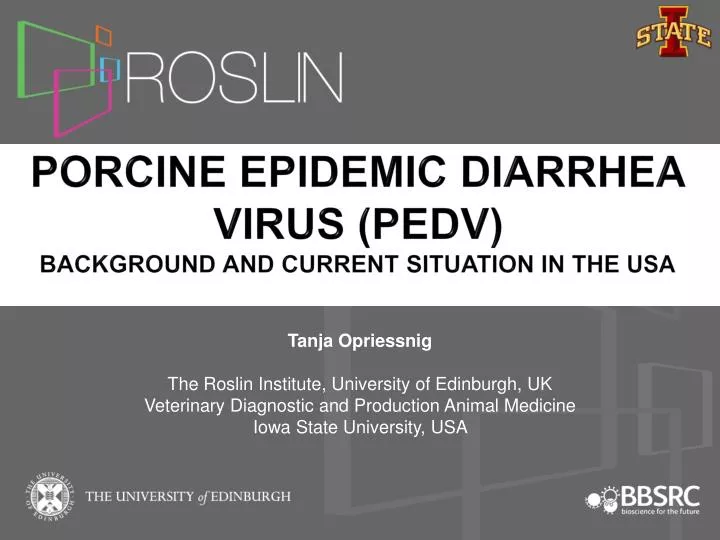 porcine epidemic diarrhea virus pedv background and current situation in the usa