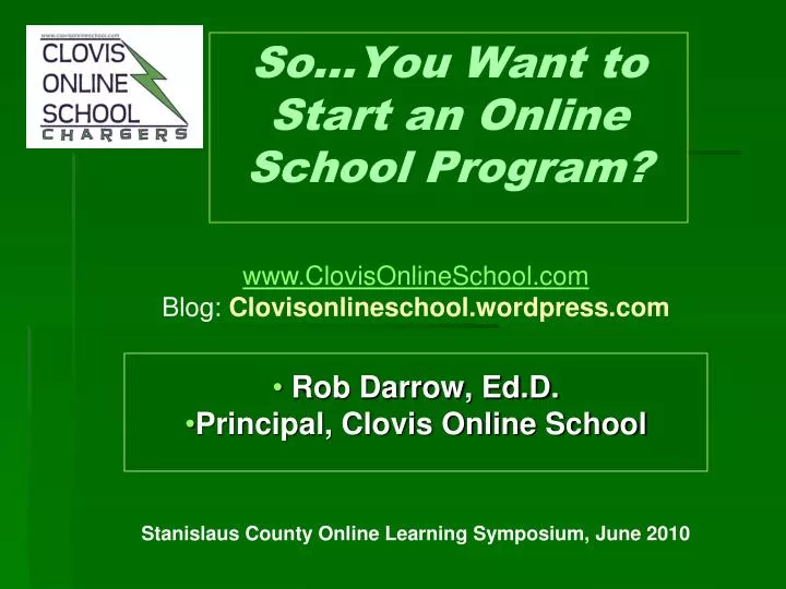 so you want to start an online school program