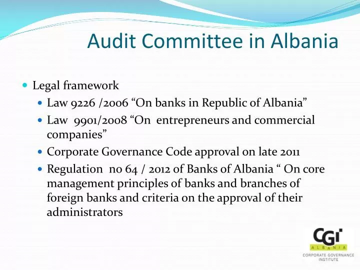 audit committee in albania