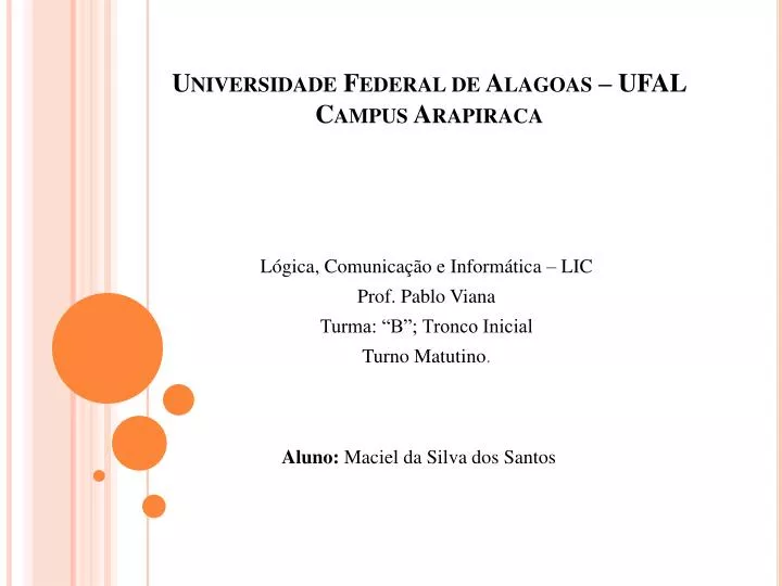 universidade federal de alagoas ufal campus arapiraca