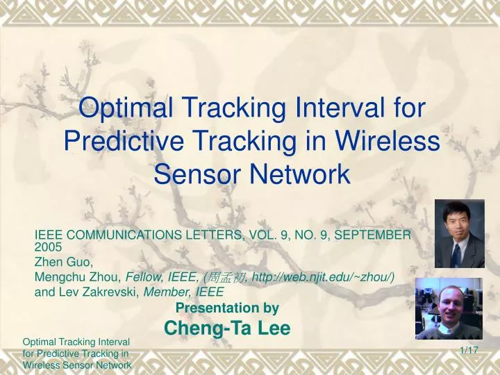 optimal tracking interval for predictive tracking in wireless sensor network