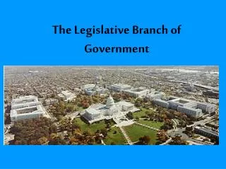 the legislative branch of government