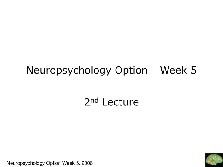 neuropsychology option week 5