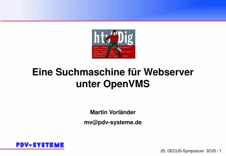 eine suchmaschine f r webserver unter openvms