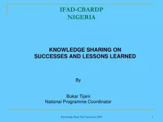 IFAD-CBARDP NIGERIA