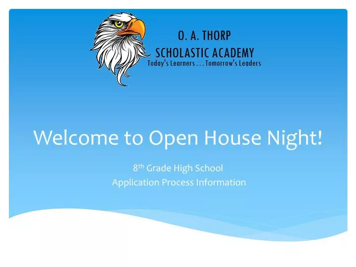 welcome to open house night