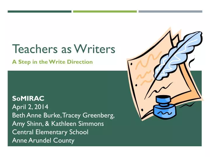 teachers as writers