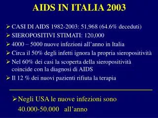 aids in italia 2003