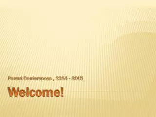 parent conferences 2014 2015