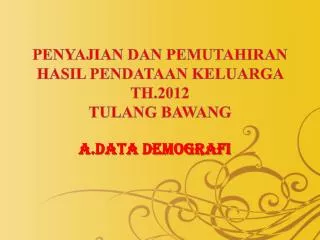 a data demografi