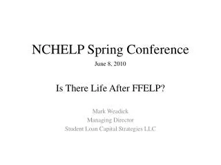 NCHELP Spring Conference