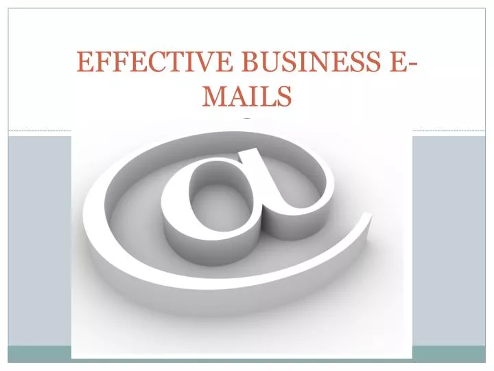 effective business e mails