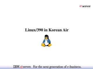 Linux/390 in Korean Air