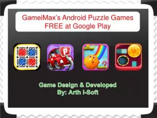 GameiMax’s Android Puzzle Games FREE at Google Play