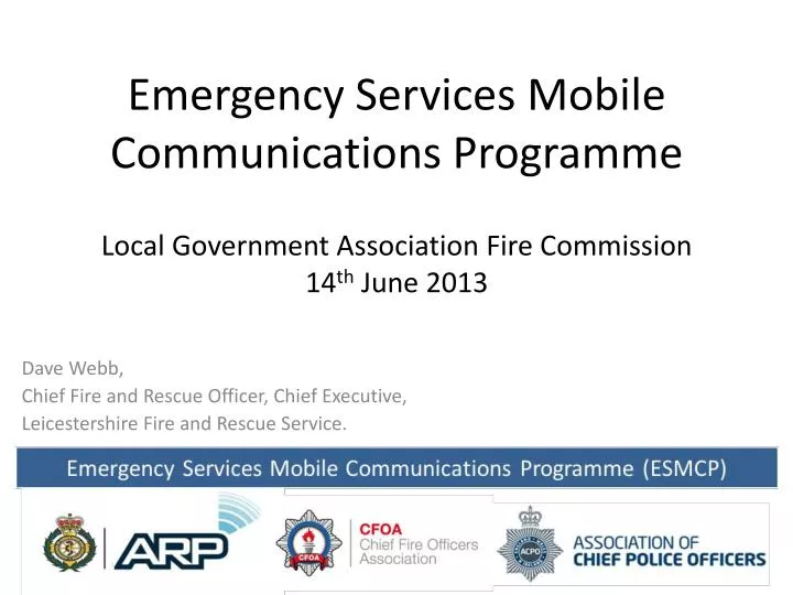 emergency services mobile communications programme
