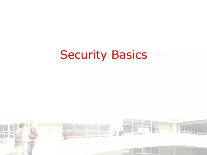 security basics