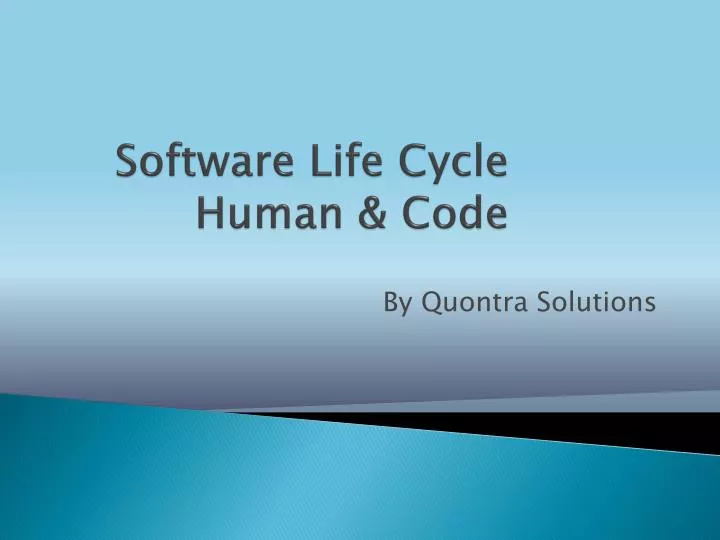 software life cycle human code