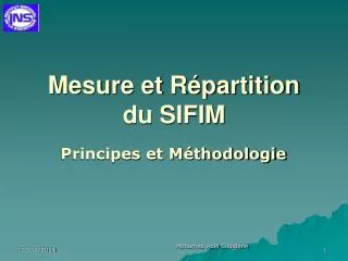 mesure et r partition du sifim