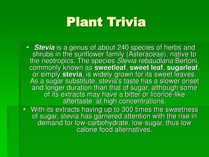 plant trivia