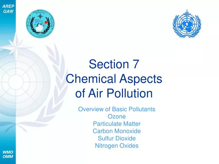 section 7 chemical aspects of air pollution