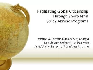 Facilitating Global Citizenship Through Short-Term Study Abroad Programs