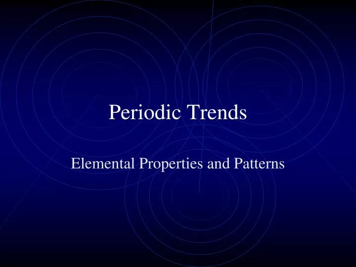 periodic trends