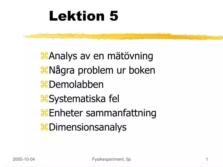 lektion 5