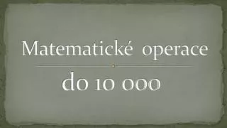 matematick operace