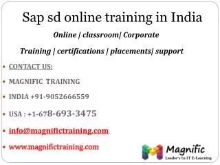 Sap sd online training in india