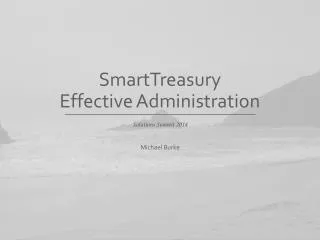 SmartTreasury Effective Administration